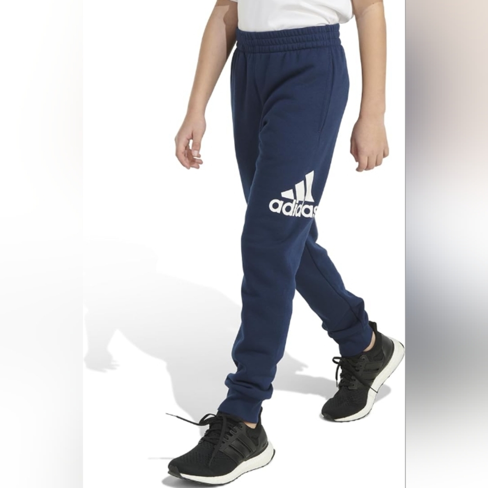 Adidas Fleece Joggers Boys L 14/16 Navy